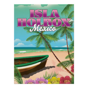 Poster Isla Holbox Mexique
