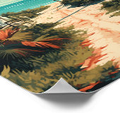 Poster Isla Holbox Mexique Travel Art Vintage (Coin)