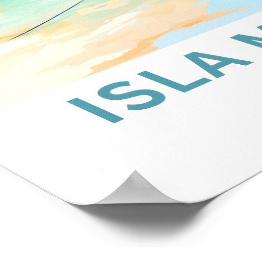 Poster Isla Mujeres Mexique (Coin)