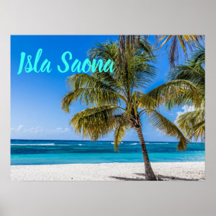 Poster Isla Saona Beach cadeau République dominicaine