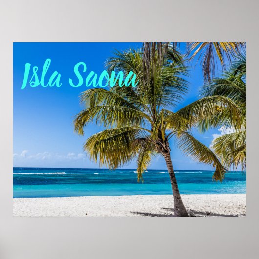 Poster Isla Saona Beach cadeau République dominicaine (Devant)
