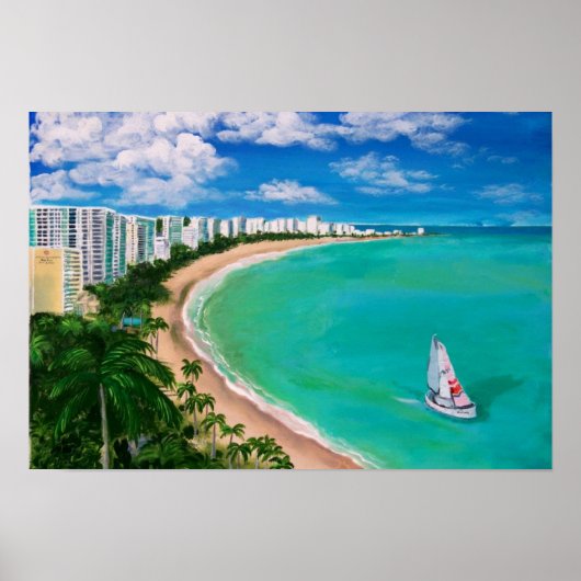 Poster Isla Verde - Porto Rico (Devant)