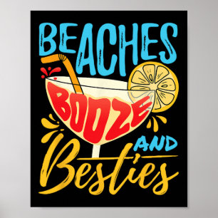 Poster Island Party Beach Bachelorette - Plages Booze An