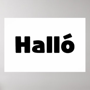 Poster Islandais Halló { Hello ) Íslenska