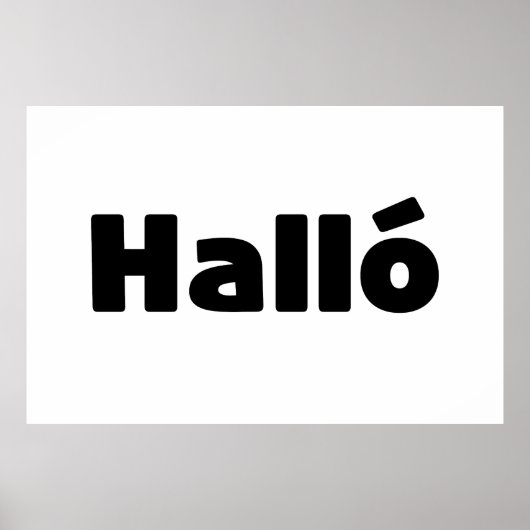 Poster Islandais Halló { Hello ) Íslenska (Devant)