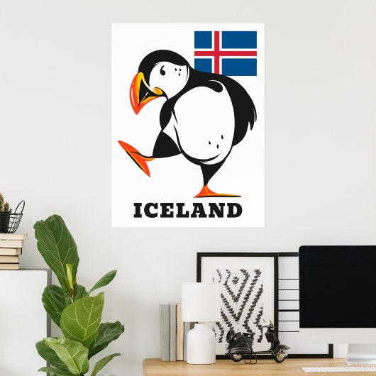Poster Islande (Bureau à domicile)