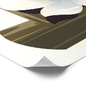 Poster Islande au snowboard (Coin)