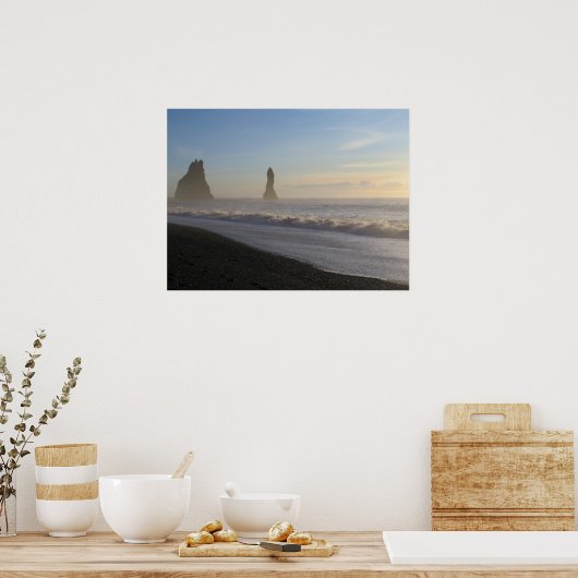 Poster Islande Black Sand Beach (Cuisine)
