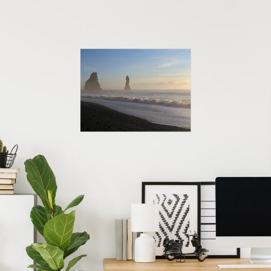 Poster Islande Black Sand Beach (Bureau à domicile)