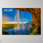 Poster Islande - Cascade de Skogafoss (Devant)