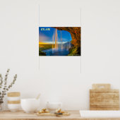 Poster Islande - Cascade de Skogafoss (Cuisine)