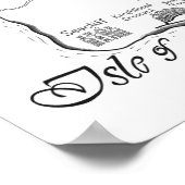 Poster Isle of Synne - Carte des lignes (Coin)