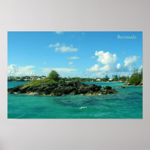 Poster Islet en Mangrove Bay, Bermudes