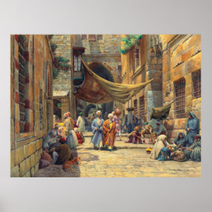 Poster Israël : 19. Jh. Jérusalem - König David Straße