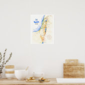 Poster " Israël : 2020/aujourd'hui - Aquarelle MAP... (Cuisine)