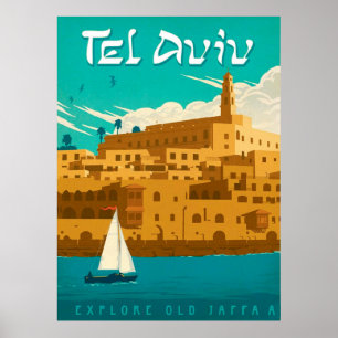 Poster " Israël : 2021/heute Tel Aviv - Sommer Reise ...