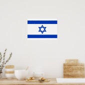 Poster Israël - Drapeau israélien (Cuisine)