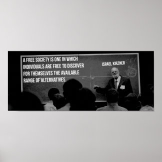 Poster Israel Kirzner L'économie libertaire autrichienne