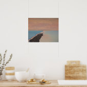 Poster Israël, mer Morte, Ein Bokek, mer Morte, crépuscul (Cuisine)