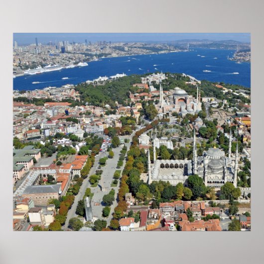 Poster: Istanboel - Sultanahmet en Bosphorus Poster (Voorkant)
