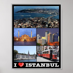 Poster Istanbul - I Love - Turquie -