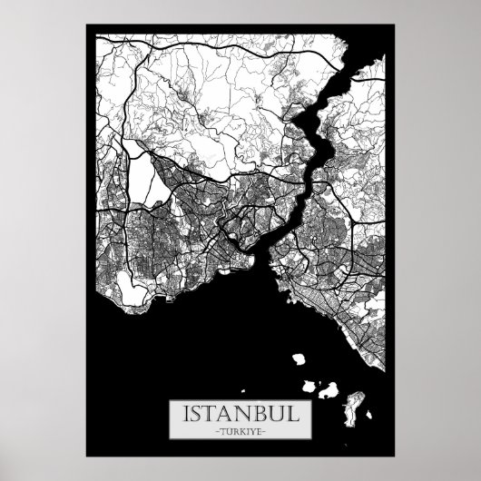 Poster Istanbul Türkiye Map (Devant)