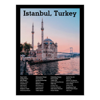 Poster Istanbul, Turquie : Modèle personnalisé