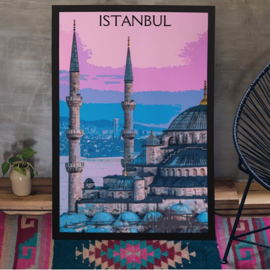 Poster Istanbul Turquie Sainte-Sophie Architecture