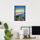 Poster Istanbul, Turquie, vue panoramique sur la côte (Bureau à domicile)