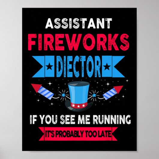 Poster Istant Fireworks Directeur Je Vous Exécute 4 Juil (Devant)