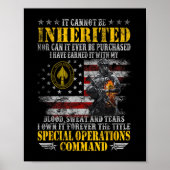 Poster It Cannot Be Inherited Special Operations Command (Devant)