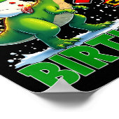 Poster It’s My 3rd Birthday Xmas Snowman Riding Dinosaur  (Coin)