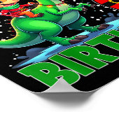 Poster It’s My 6th Birthday Xmas Reindeer Riding Dinosaur (Coin)