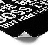 Poster It’s Not Easy Being The Best Boss Ever Funny Quote (Coin)