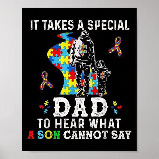 Poster It Takes A Special Dad To Hear What A Son Cannot S (Devant)