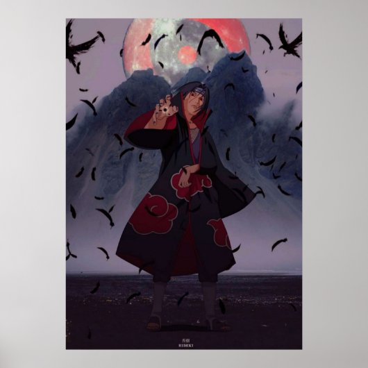 Poster Itachi uchiha Akatsuki (Devant)