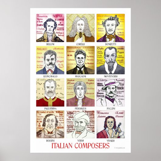 Poster Italiaanse componisten (Voorkant)