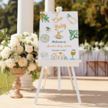 Italian Lemon Ciao Baby Pasta & Pizza Baby Shower