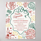 Poster Italian Pasta Baby Shower Time Capsule Game (Devant)