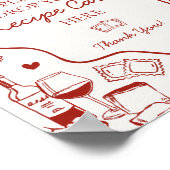 Poster Italian Pasta Bridal Shower Share A Recipe Sign (Coin)