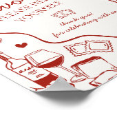 Poster Italian Pasta Dinner Party Favors Sign (Coin)