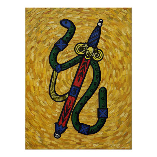 Poster Italian Playing Cards - Ace of Spades  (Devant)