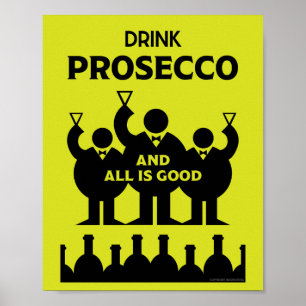Poster Italian Prosecco sparkling wine   