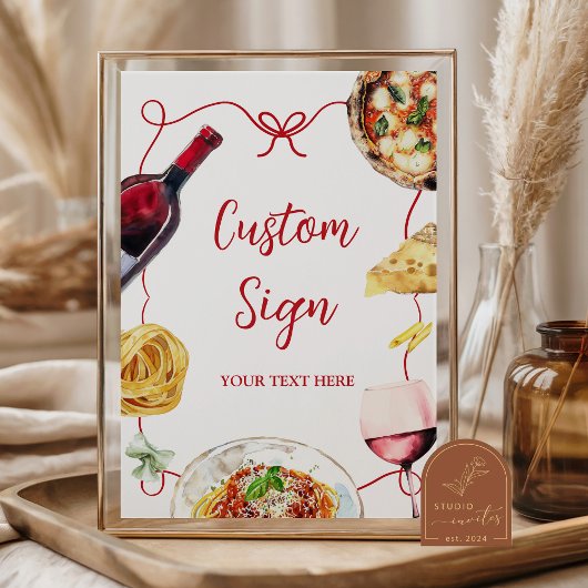 Poster Italian That's Amore Bridal Shower Custom Sign