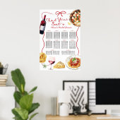 Poster Italian That's Amore Bridal Shower Seating Chart (Bureau à domicile)