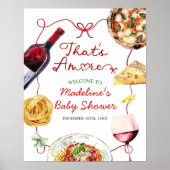 Poster Italian That's Amore Bridal Shower Welcome Sign (Devant)