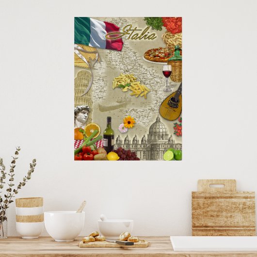 Poster Italie (Cuisine)