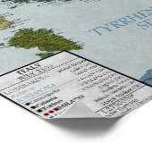 Poster Italie - 100 m Hausse du niveau de la mer (Coin)