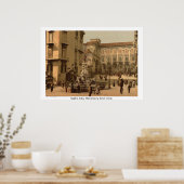 Poster Italie, 19ème siècle Naples scène de rue (Cuisine)