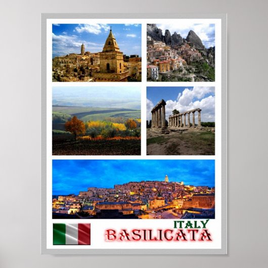 Poster Italie - Basilicata - Mosaïque - (Devant)